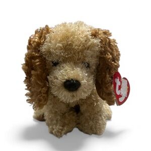 Vintage 2006 Ty Beanie Babies Houston the dog Plush Puppy Toy - Brown and Cream